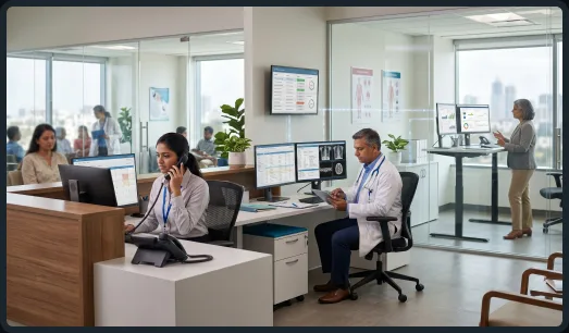 Healthcare staff using role-based systems for secure patient information access