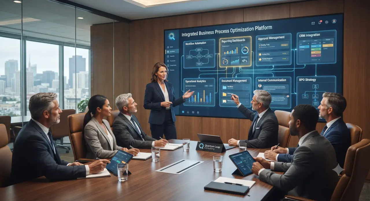 Operational visibility and business process improvement illustration