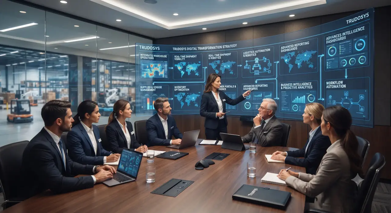 Custom logistics software connecting warehouse, transport, reporting, and customer workflows