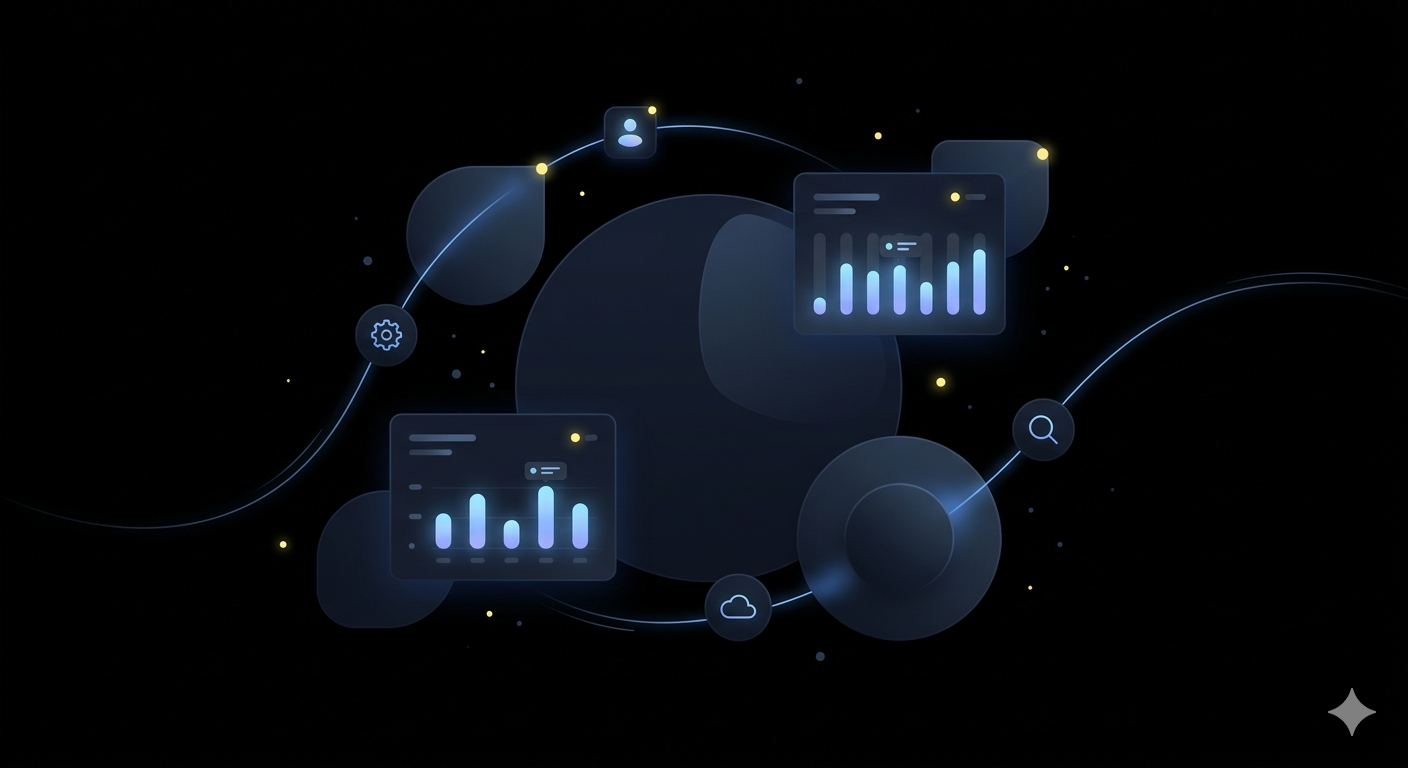 Logistics operations dashboard and shipment coordination illustration
