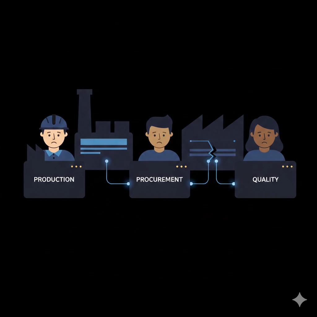 Supply chain visibility and logistics management illustration