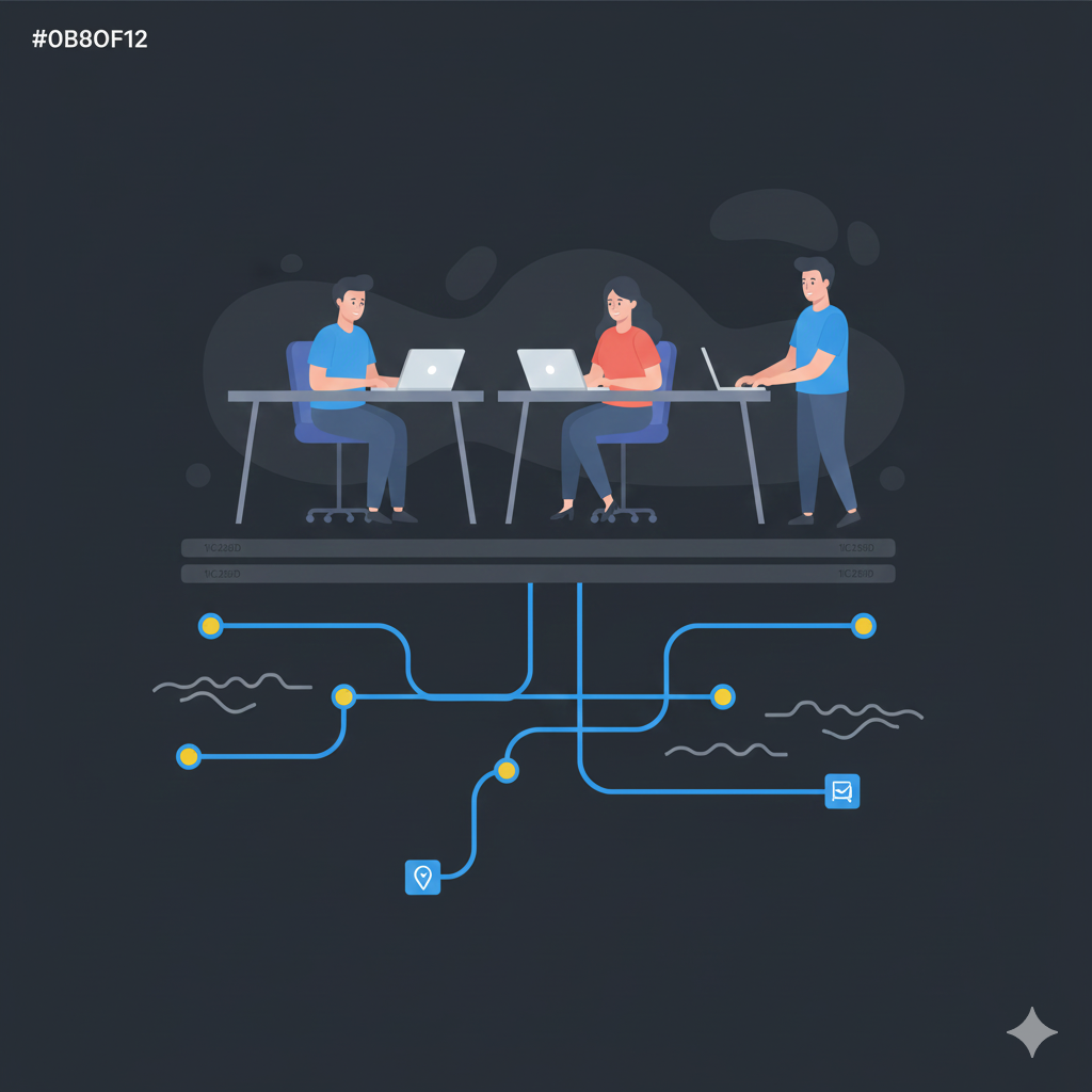 Employee workflow and approvals illustration