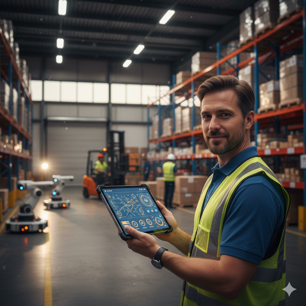 UK logistics operations visual showing shipment coordination and supply chain bottlenecks